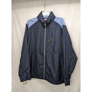 Champion Mens Windbreaker Jacket Navy Polyester Size XL